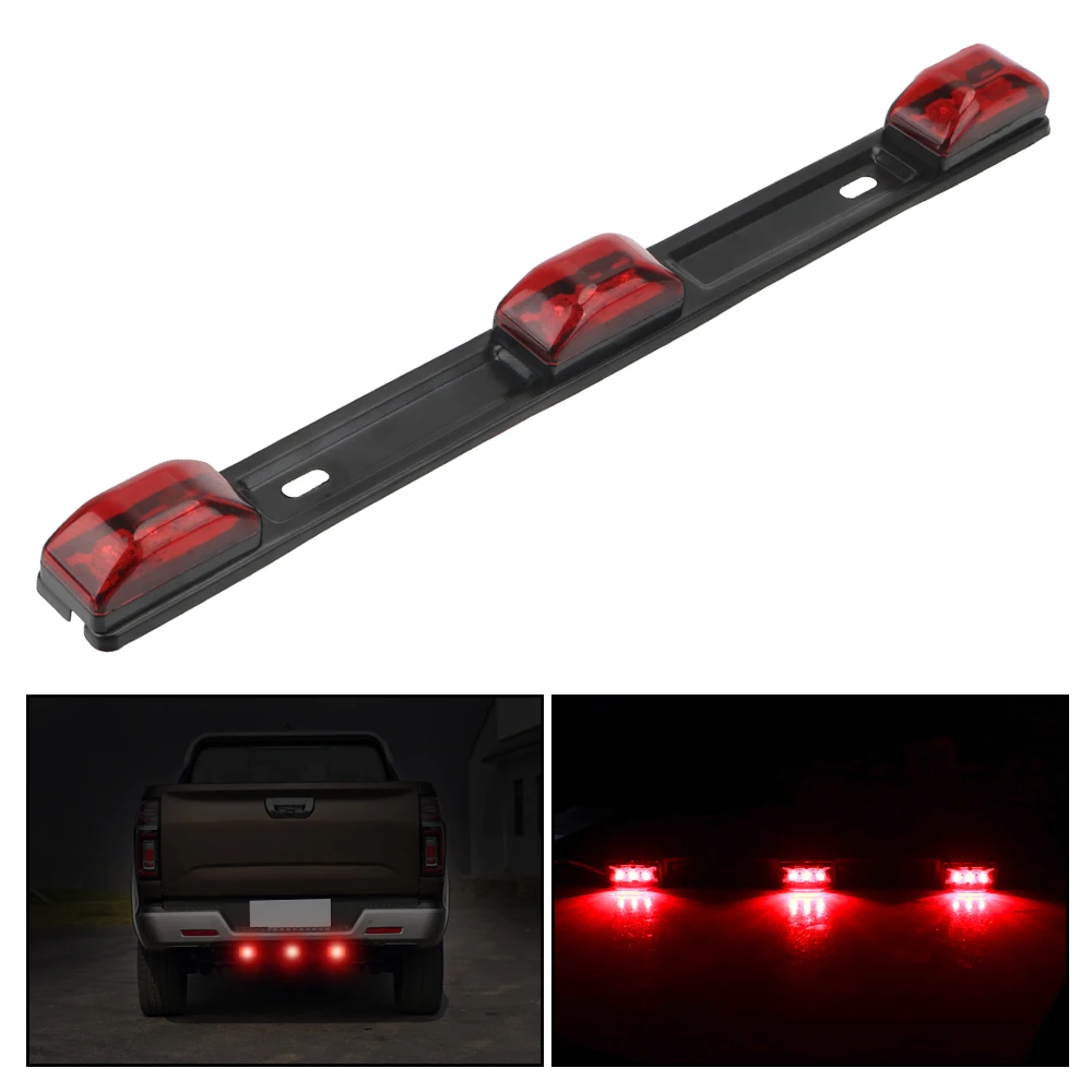 

Truck Trailer Rear Brack Lights Side Marker Lamp Bar for Pickup Truck RV CAR Red 9 LED Car-Styling 12V