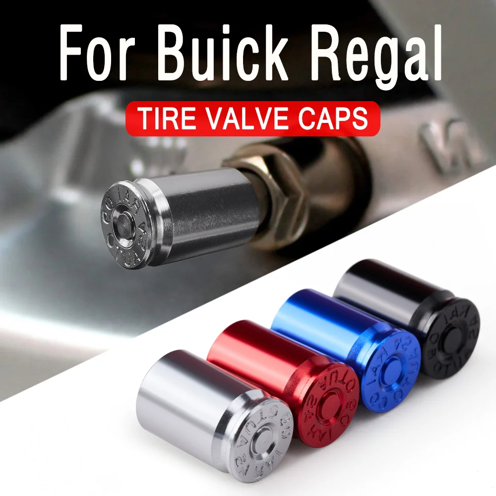 

Car Wheel Tire Valve Caps Tyre Stem Covers Airdust Waterproof 4PCS For Buick Regal 2018~2026 2022 2023 2024 2025 Accessories