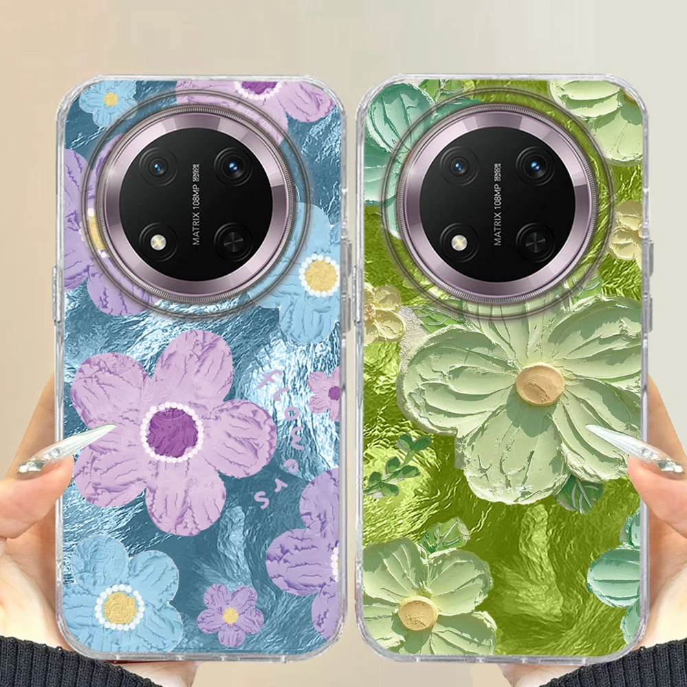 Retro Ölgemälde Blume Telefon Fall Für Honor 400 200 90 Smart Pro Magie 7 6 5 70 Lite X9a X9c X9b X8a X8b X8c X6c X7b X7c Abdeckung