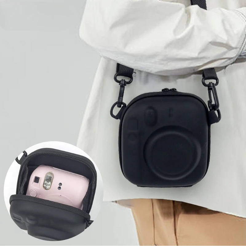 instax mini 9 camera backpack MOSISO Protective Puffy Small Carrying Shoulder Bag, Antique Green This durable case holds your camera vertically with the lens fitting in a custom Camera Case Bag for Fujifilm