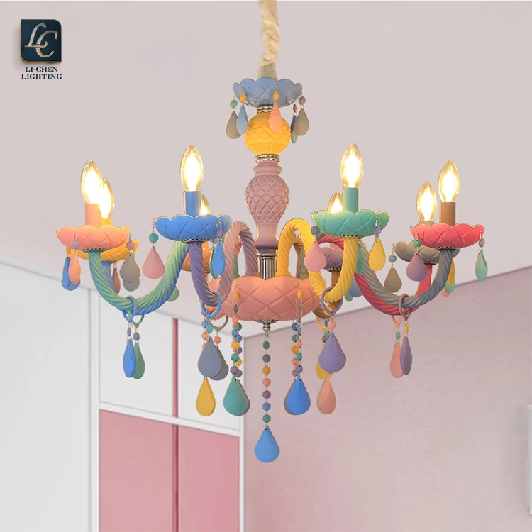 

Lovely Style Indoor Decoration Dining Room Living Room Children Room Modern Colorful Glass Chandelier