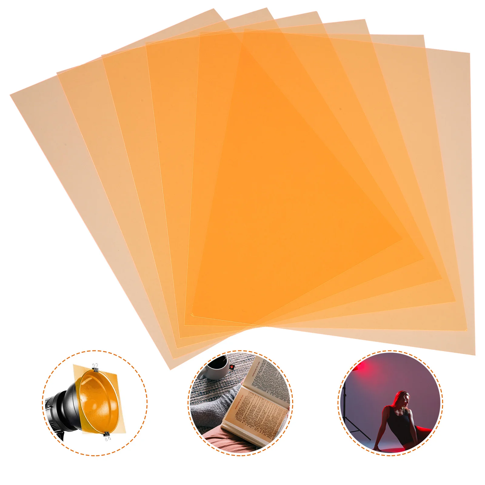 6 Pcs Filter Plate Flash Gels Color Photography Colored Overlays Transparent Stickers Film Shopping