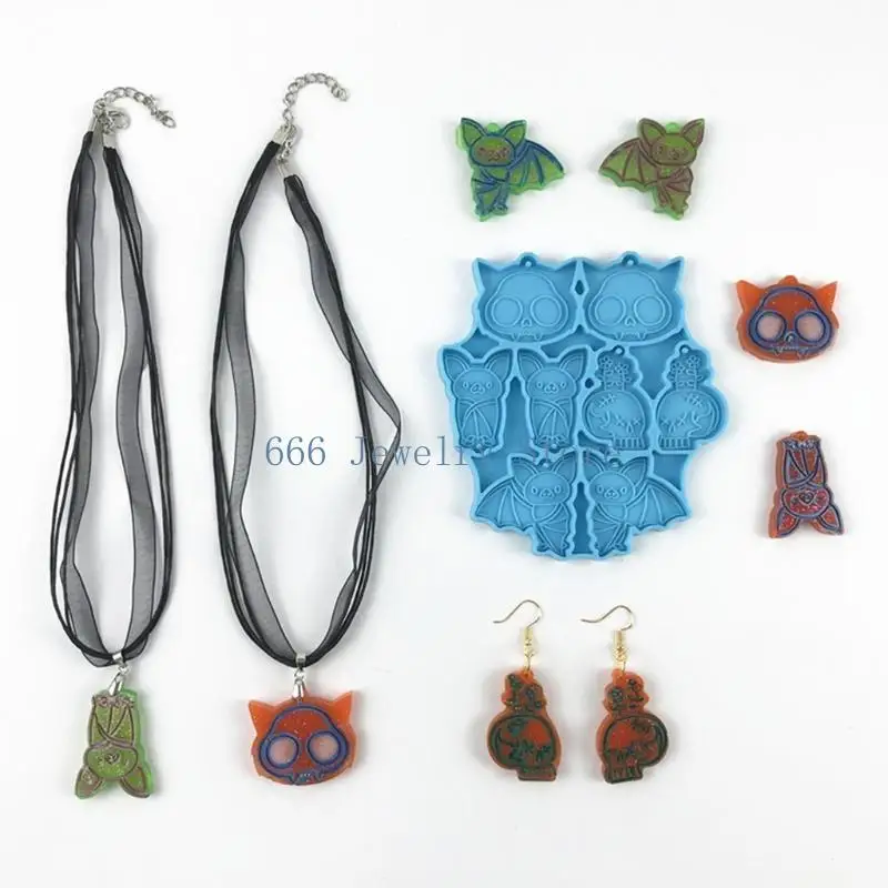 

F2TD Handicraft Necklace Earrings Mold Silicone Mould DIY Craft UV Casting Epoxy Mold