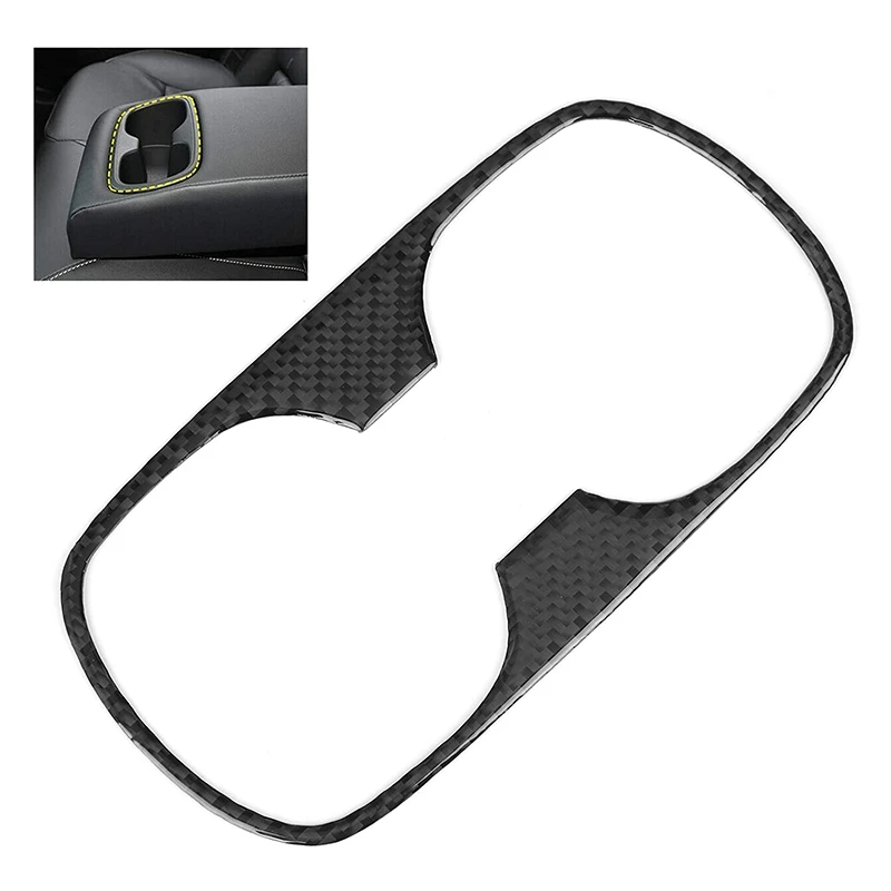 Car Water Cup Holder Frame Cover Real Carbon Fiber For Toyota Corolla 2019 2020 Accessories Cup Holder Panel Decor