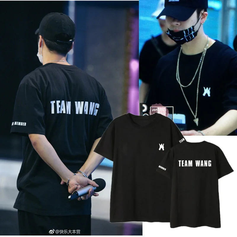 

KPOP GOT7 JACKSON TEAM WANG The Same Oversized T Shirt Women Men Korean Fashion Short Sleeve Cotton Funny Tshirt Graphic Tees