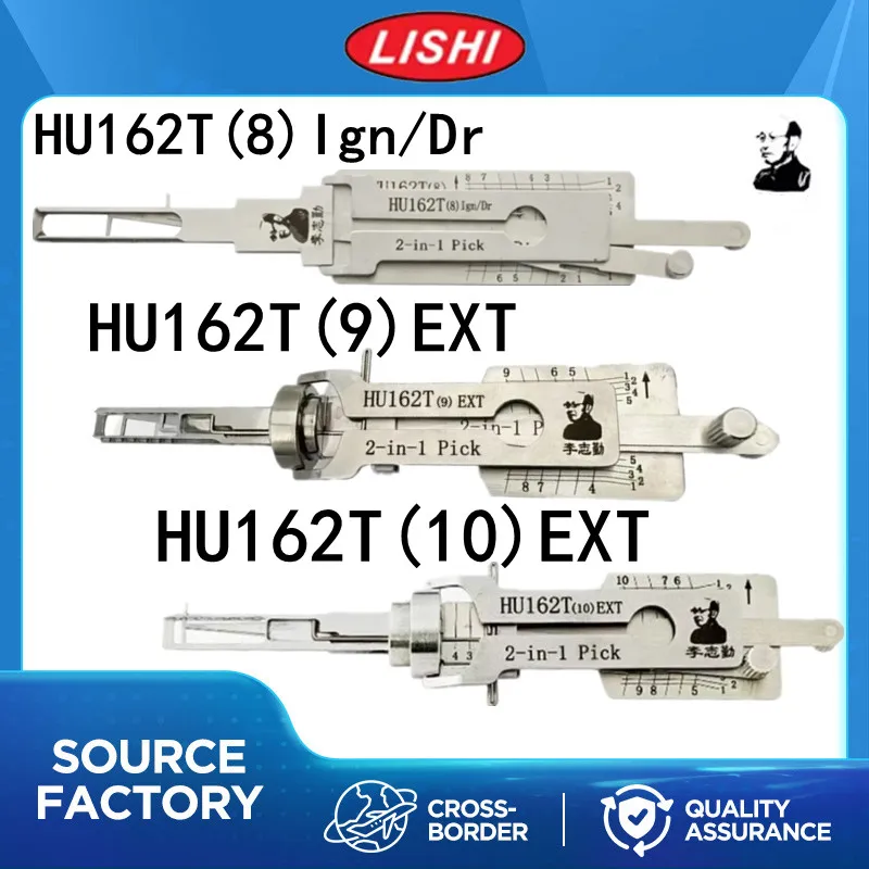 LISHI HU162T(8)IgnDr HU162T(9)EXT HU162T(10)EXT 2in1 Pick Decoder Locksmith Tool Lock Reader Opener for VW Audi Auto Repair