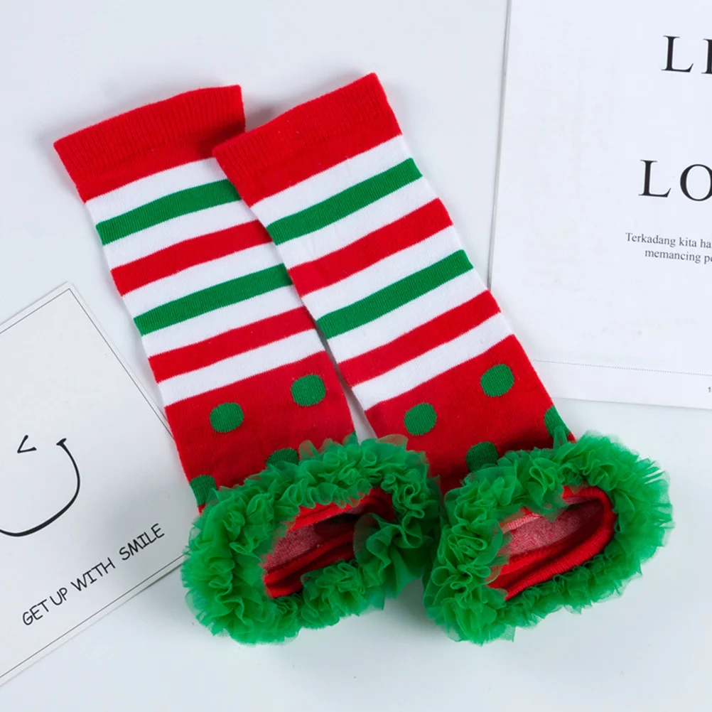 

1Pair Kids Christmas Sock Cover Soft Breathable Cotton Long Socks Warm Festival Wear Lovely Xmas Leg Socks for Children