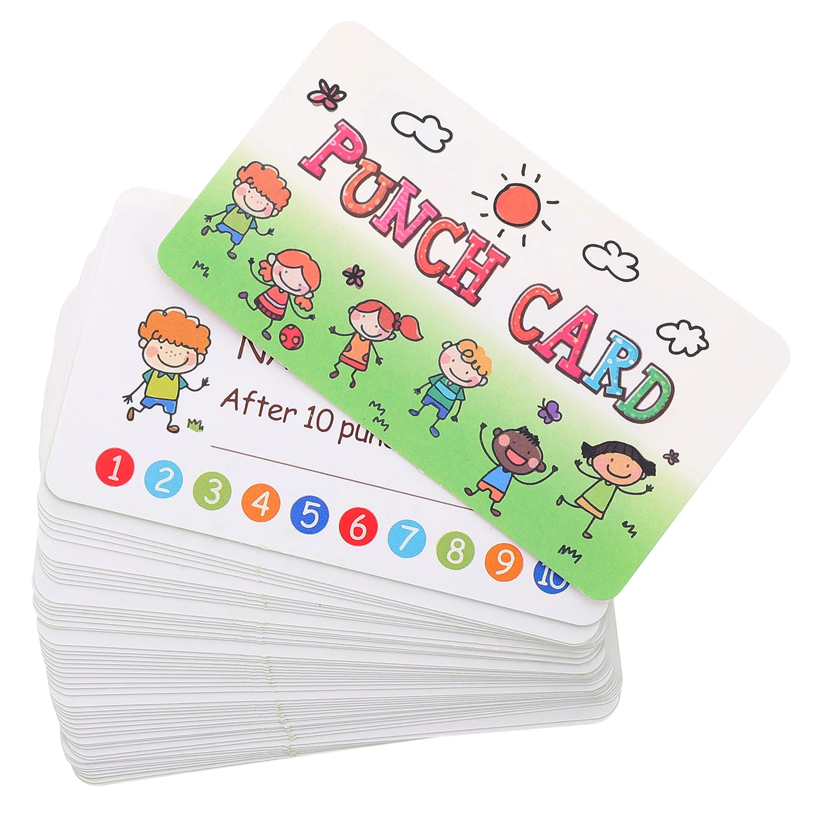 150 Pcs Teacher Reward Card Encouragement Cards Children's Teaching Prop Tools for Punch Kids Bonus Cartoon Encouraging