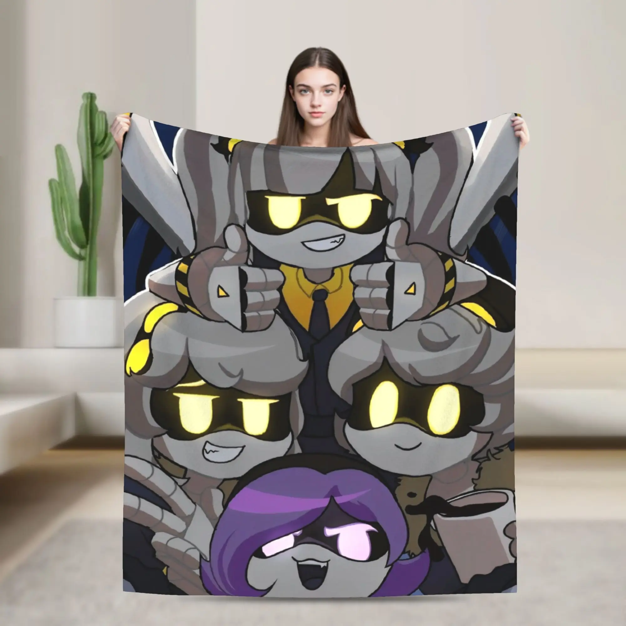 القتل الطائرات بدون طيار بطانية سوداء كوميديا الفانيلا الجدة لينة رمي بطانية للمنزل مطعم الشتاء #1