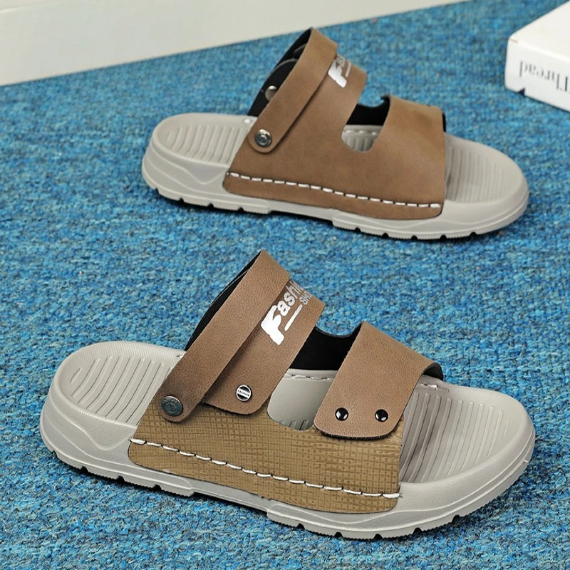 شباشب عصرية جديدة صيفية رائعة للرجال على الموضة، صنادل كاجوال خفيفة الوزن وقابلة للتنفس للاستخدام على الشاطئ والخارج #6