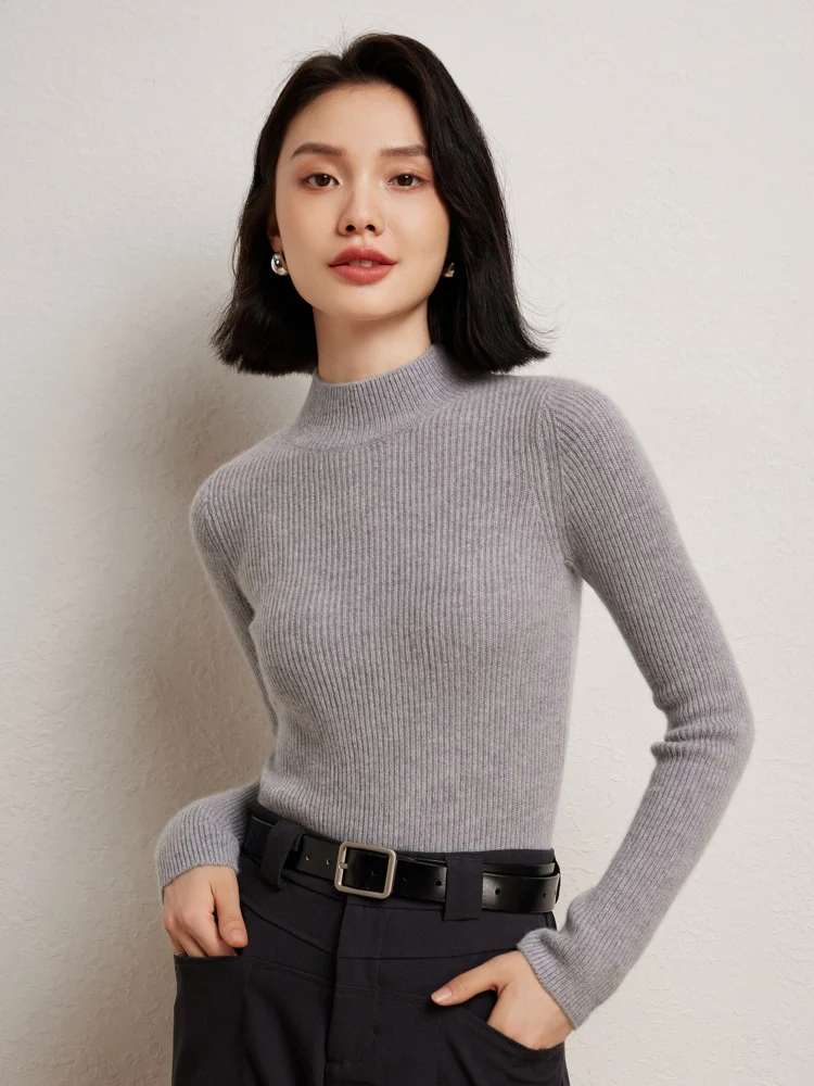 MEETCC 100% 캐시미어 스웨터 여성 슬림 피트 풀오버 가을 겨울 기본 두꺼운 따뜻한 캐시미어 니트 럭셔리 점퍼