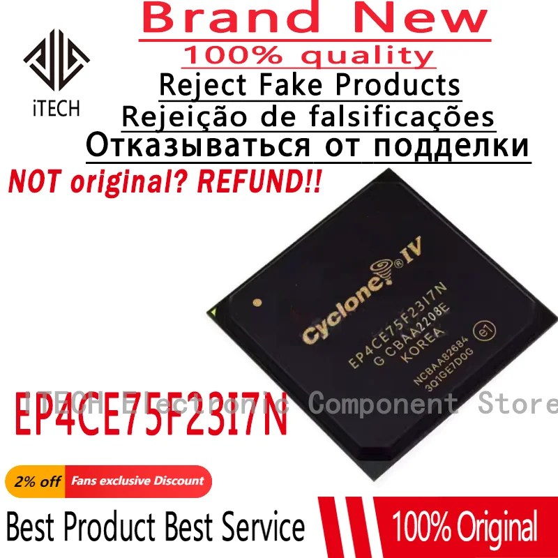 1PCS/LOT Original EP4CE75F23I7N FBGA-484 New In Stock