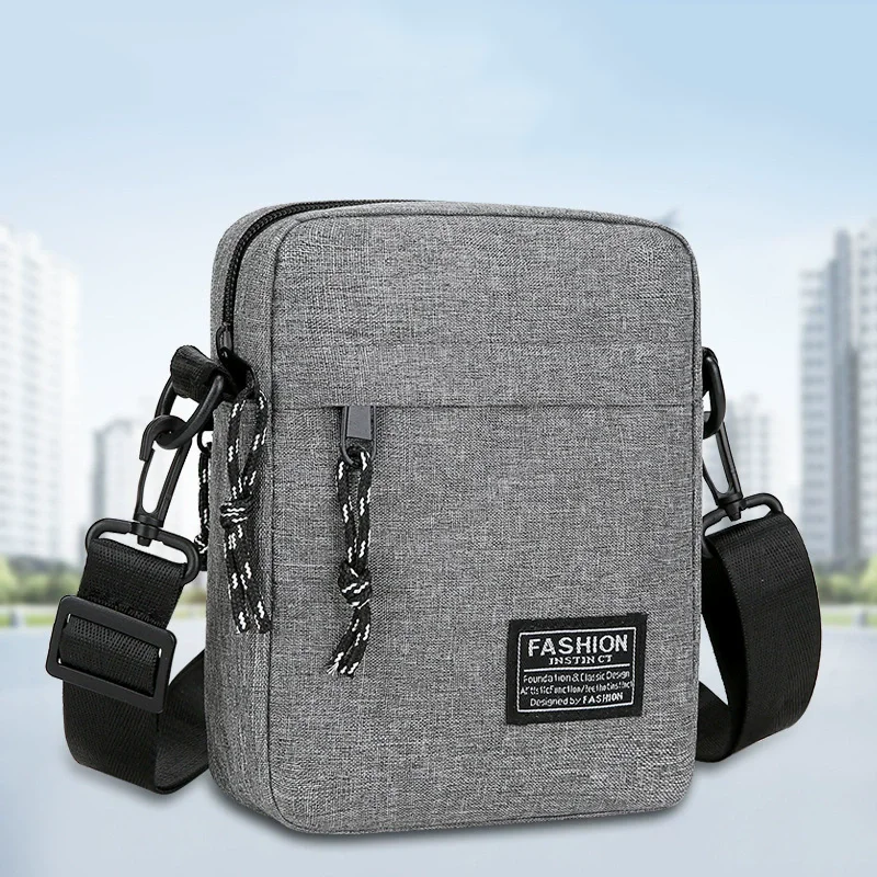 

Simple Casual Mini Crossbody Bag Men's Nylon Small Shoulder Bag For Men Oxford Messenger Phone Side Sling Bag Husband Chest Pack