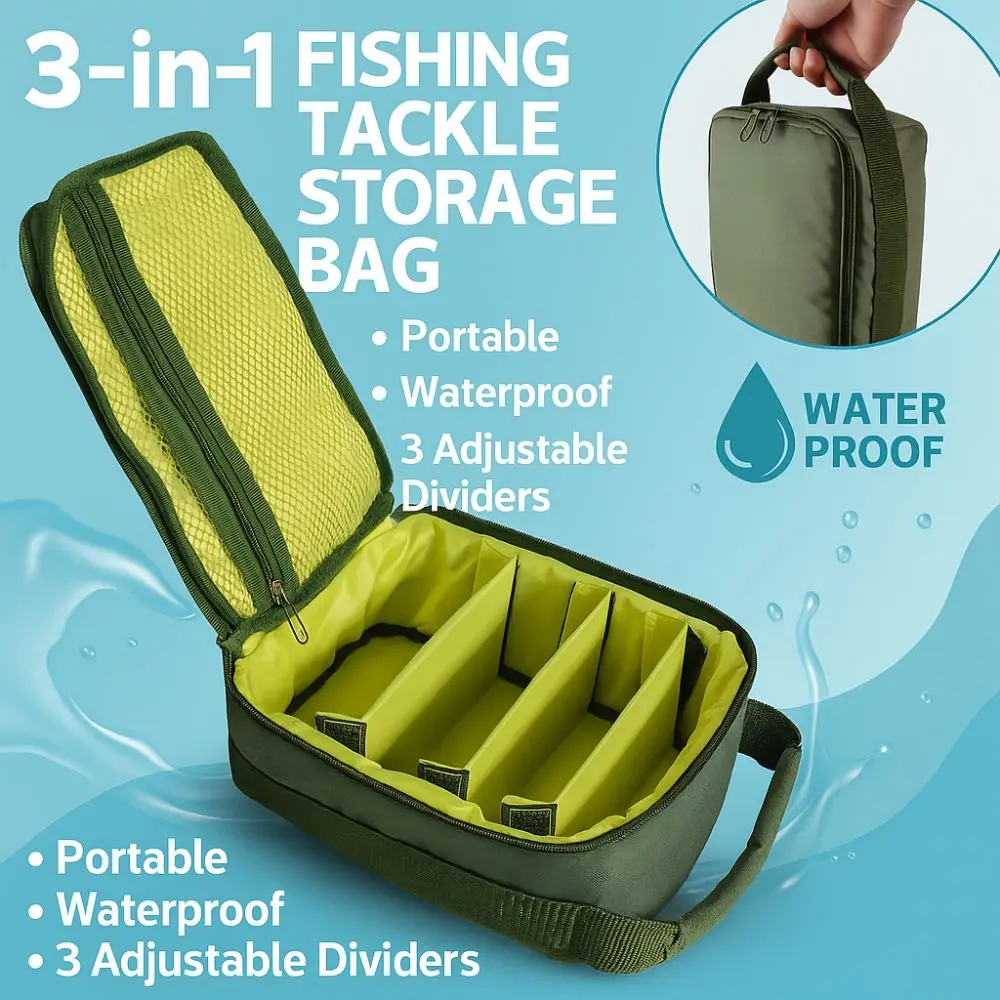 Bolsa de Pesca portátil impermeable 3 en 1 con divisores ajustables - imagen 5
