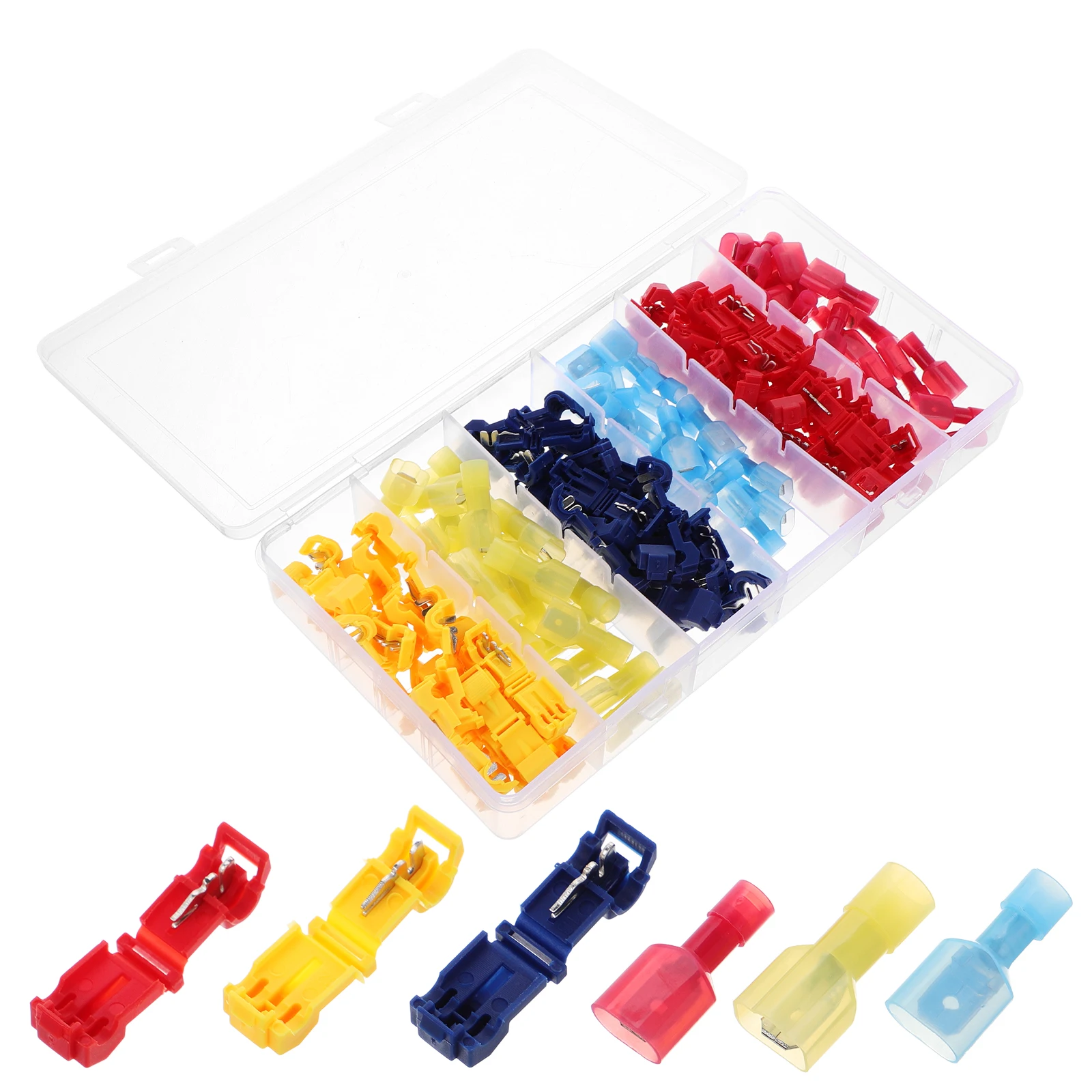 

120pcs Solderless T Tap Connectors Quick Splice Terminals Electrical Kit Car Speaker Wire Connectors Wire Taps