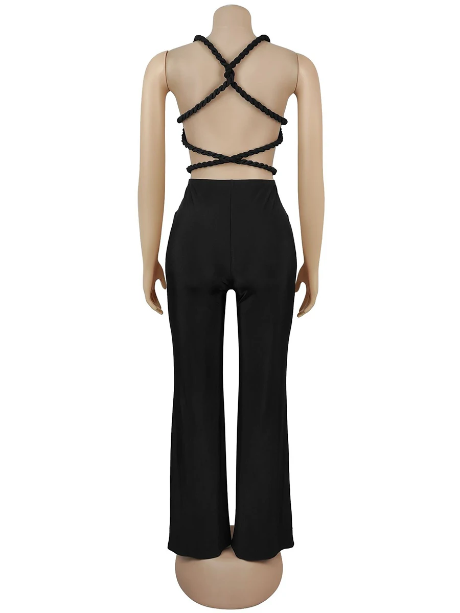 ZIML Sexy Spliced Appliques Slimming Jumpsuits For Women Square Collar Sleeveless High Waist Hollow Out Dress Female Fashion New
