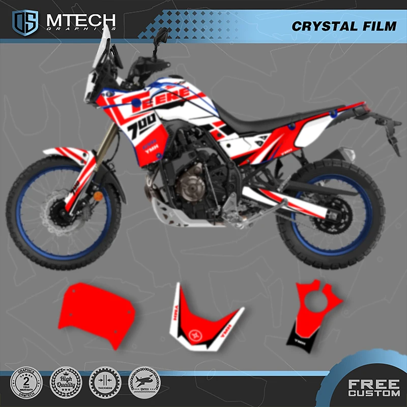 DSMTECH Custom Motorcycle Graphics Enduro Decals Stickers Kits For YAMAHA TENERE T700 2018 2019 2020 2021 2022 2023 004