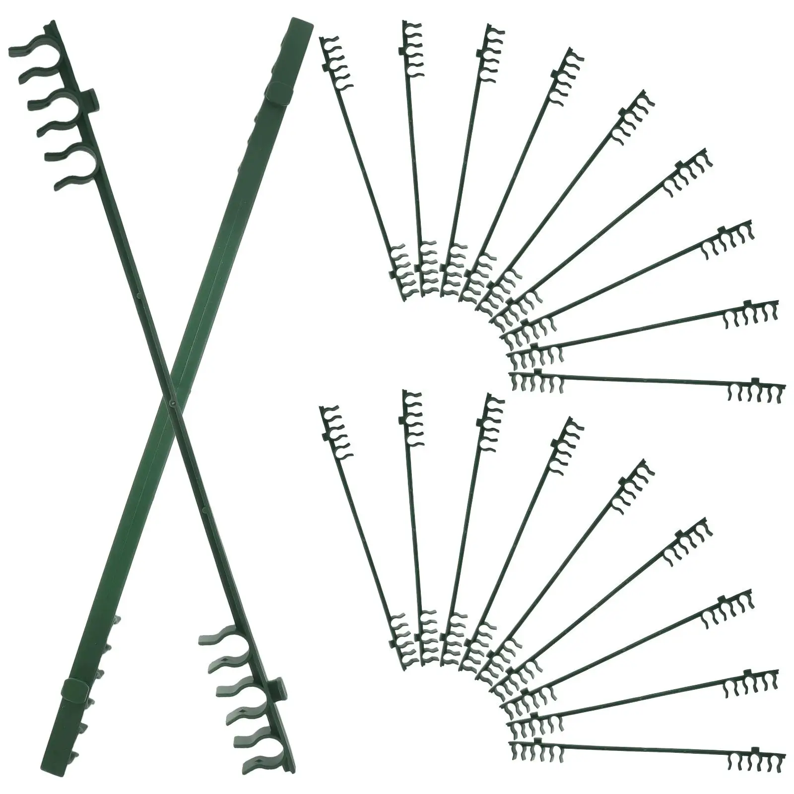 

20 Pcs Gardening Rod Connectors Durable Plastic 8mm Round Tube Clips Hardware Fittings Trellis Accessories Plant Supports