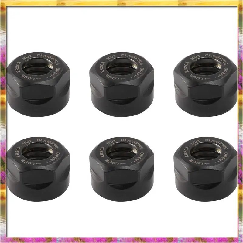 AA46 HOT-6X ER20 Collet Clamping Nuts For CNC Milling Chuck Holder Lathe