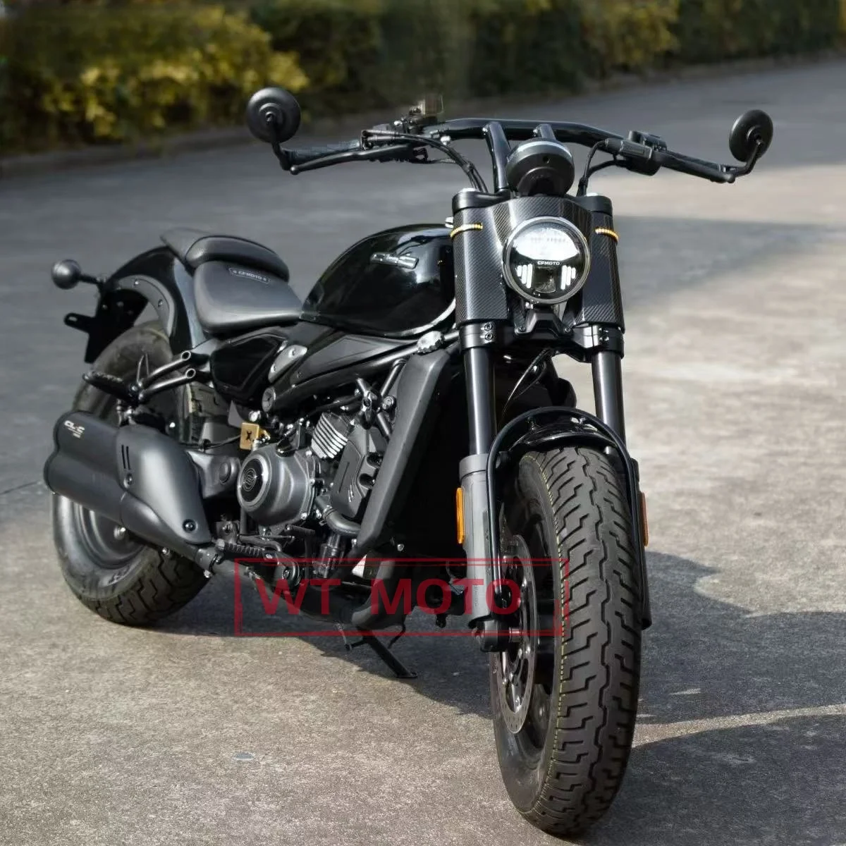 Modificato per la copertura del parabrezza della carenatura del faro dello schermo in plastica ABS rotondo del motociclo CFMOTO CLC450