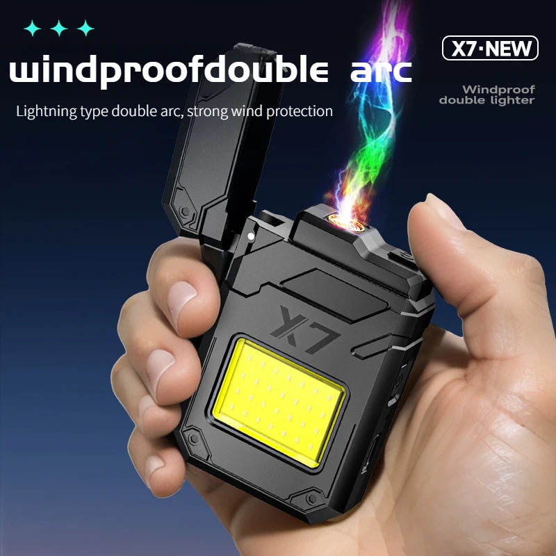 Hot-selling Electric Heating Wire Lighter X7 Portable Electric Heating Wire Lighter with Strong Light COB Lighting and Charging