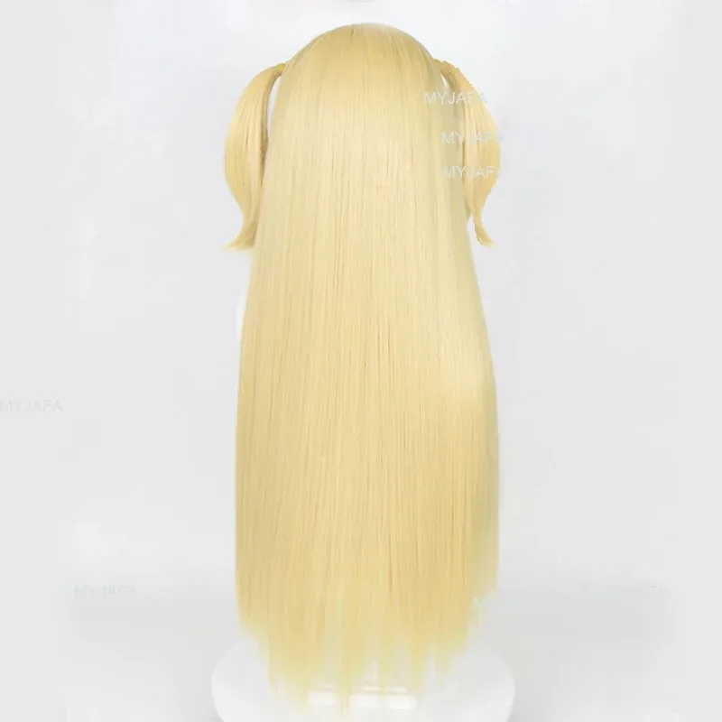 Candy 2025MisaMisa Аниме Death Note Косплей Миса Амане Золотые длинные термостойкие парики для волос + шапочка для парика + ожерелье