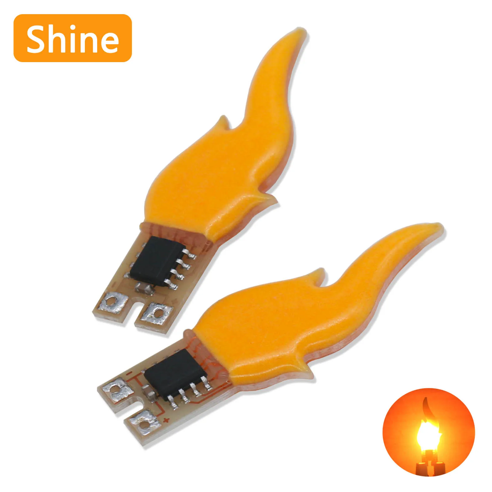 DC 3v 5v COB Flickering Flame LED Candle Light Realistic Warm Flashing Fire Lamp Beads for DIY LED Module and Diode Accessories