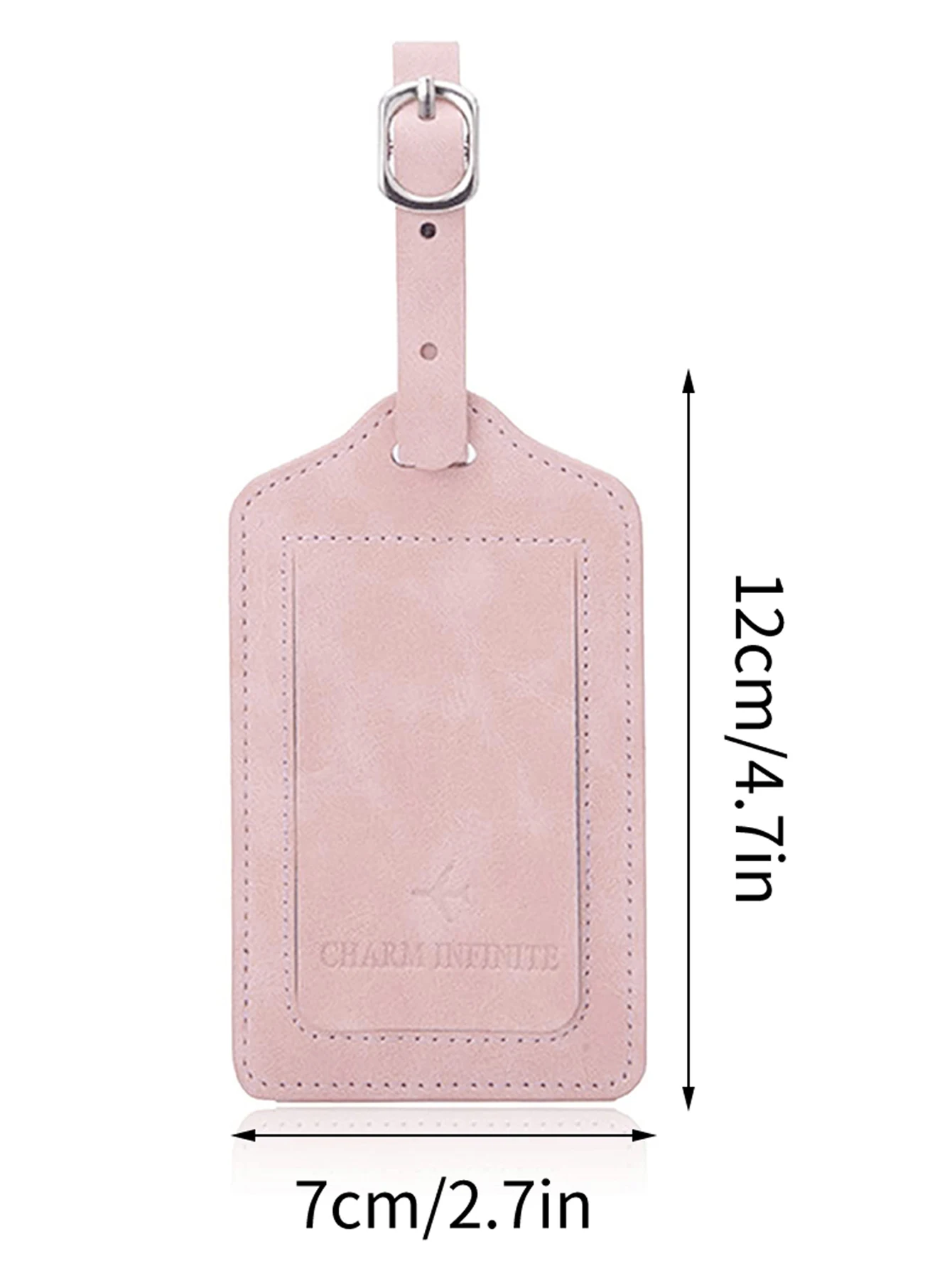 PU leather aircraft logo luggage tag, anti loss with name card, suitable for luggage and travel bags