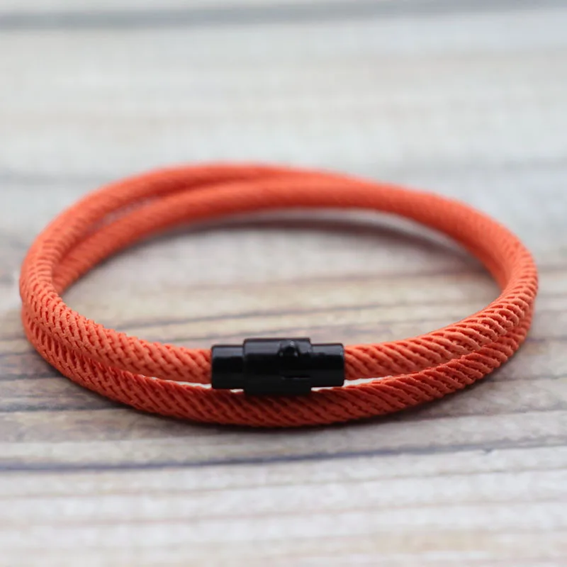 New Simple Style Men Rope Bracelet Bilayer Grade A 4mm Thread Fabric Braslet Outdoor Riding Survival Braclet Casual Accessories image 4