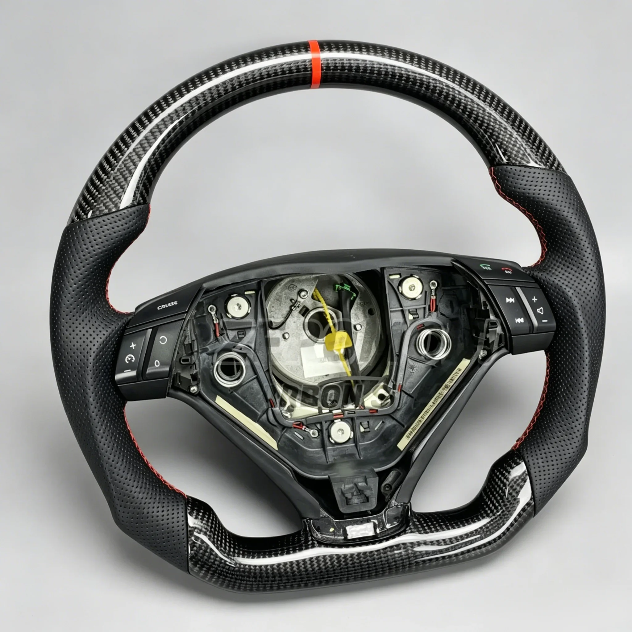 For Volvo S60 S60R V70R S80 S90 2000-2025 Car Interior Modification Carbon Fiber Racing Flat Bottom Steering Wheel