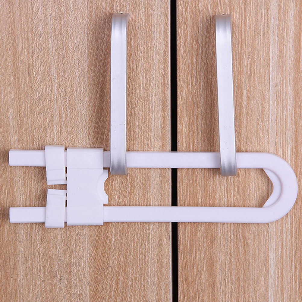 

8 Pcs Door Lock U-shaped Cabinet Safety Locks Infant Protective Wardrobe Plastic. Drawer