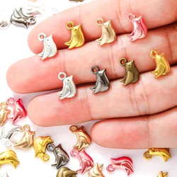 30pcs 8 Color cute bird Charm for Bracelet earring Bracelet Necklace Pendant  DIY Handmade Jewelry Accessories 11*9mm D567