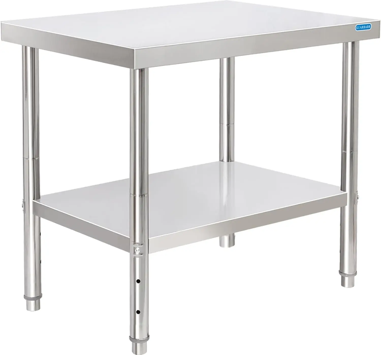 Mesa de aço para preparação e trabalho com underself 24 x 30 polegadas Mesa de preparação de cozinha comercial com e ajustável