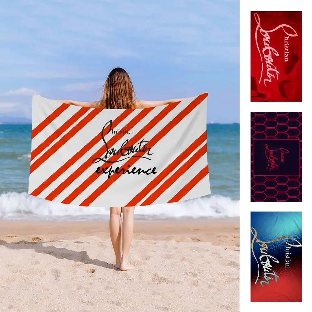 Luxury C-ChristianES L-LouboutinES Logo Big Microfiber Beach Towels Towel Sand Beach Towels Pool Towel For Travel Swim Yoga