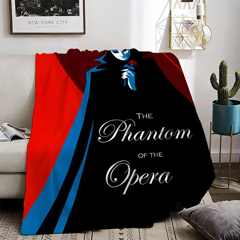 

The Phantom of the Opera Throw Lightweight 240g Flannel Blanket Soft Skin-friendly for Summer Cooling