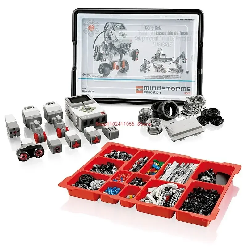 Bloques de construcción de robot de ayuda para enseñanza, piezas de tecnología, Compatible con EV3 45544 45560