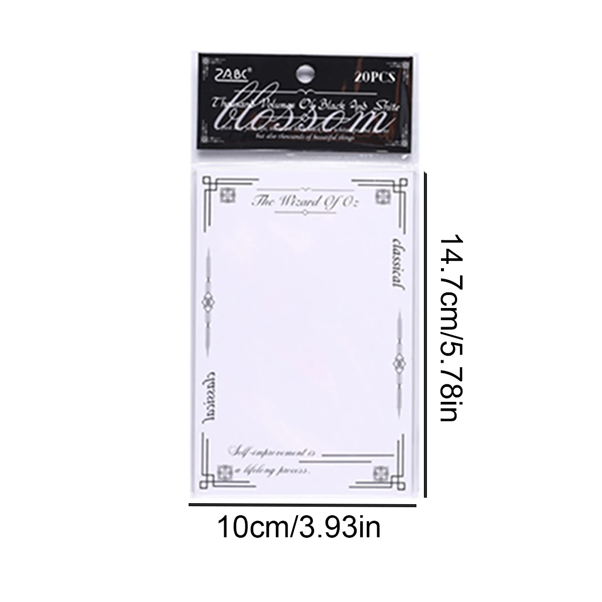 20pcs Card Material Paper Set, Black and White Tones, Suitable for DIY Photo Frames, Blessing Handmade Paper Craft Gifts