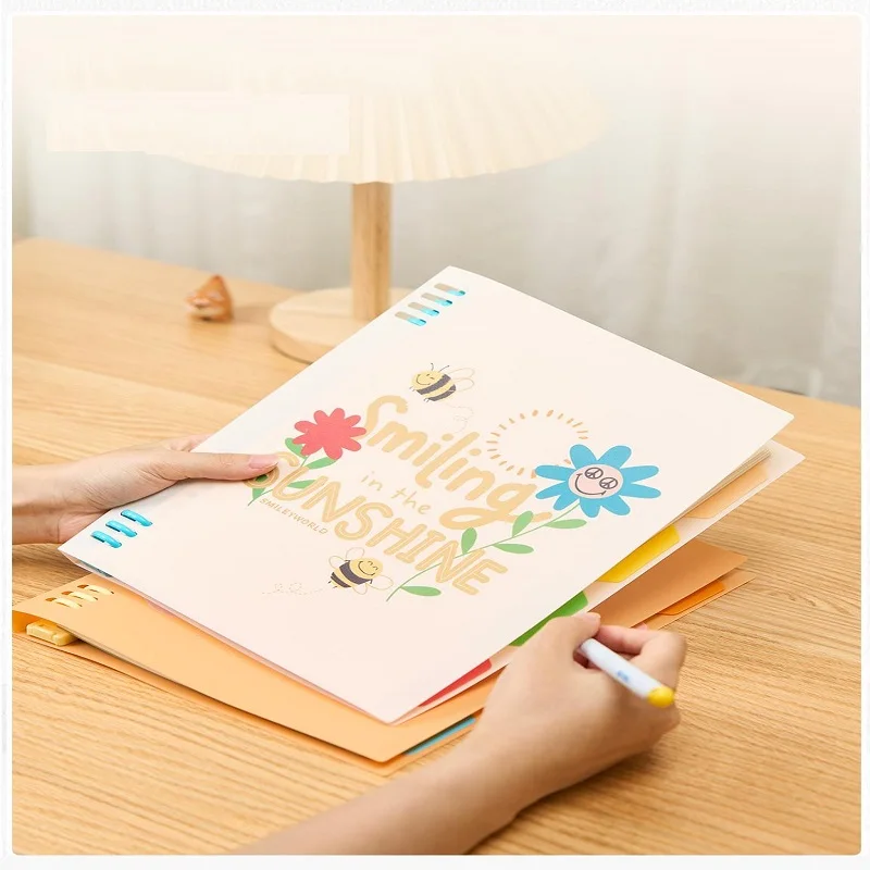 KACO B5 Loose Leaf Notebook Stationery Supplies SMILEYWORLD 40 Page 26 Hole Replaceable Core Student Schedule Planner Notebook