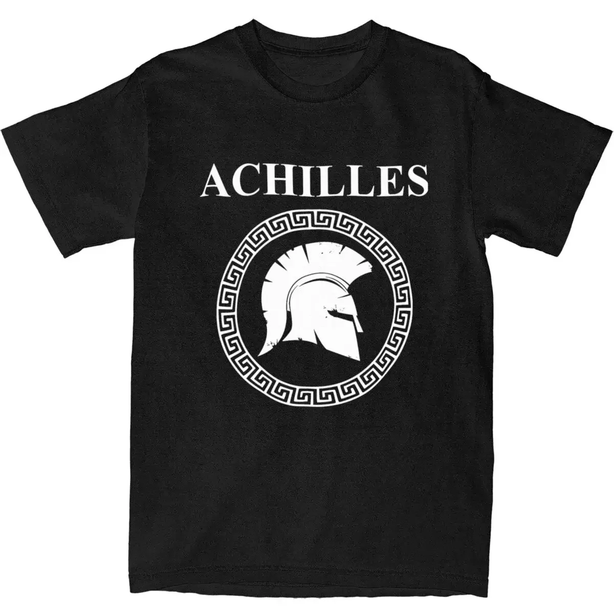 Men's Achilles T-Shirts Greek  Pure Cotton Tees Summer Y2K Casual Short Sleeve T-Shirt Crewneck Fashion Design Tee Shirt