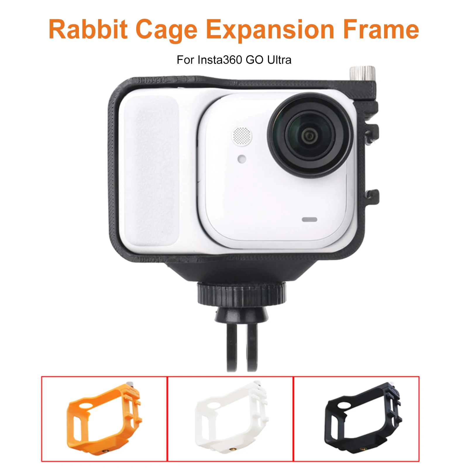 拡張ラビットケージ 落下防止拡張保護フレーム コールドシューマウント 1/4インチネジアダプター Insta 360 Go Ultra アクセサリー用