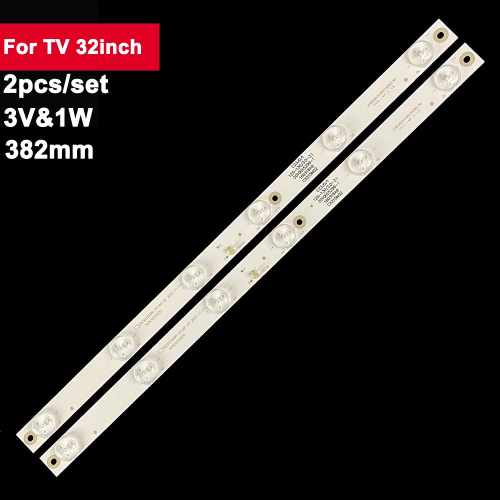 2 Buah/Set Bar Lampu Latar Led untuk Perbaikan TV 32 Inci ZDCX215D06-ZC14F-02 303CX215032 Lampu Strip TV 382Mm