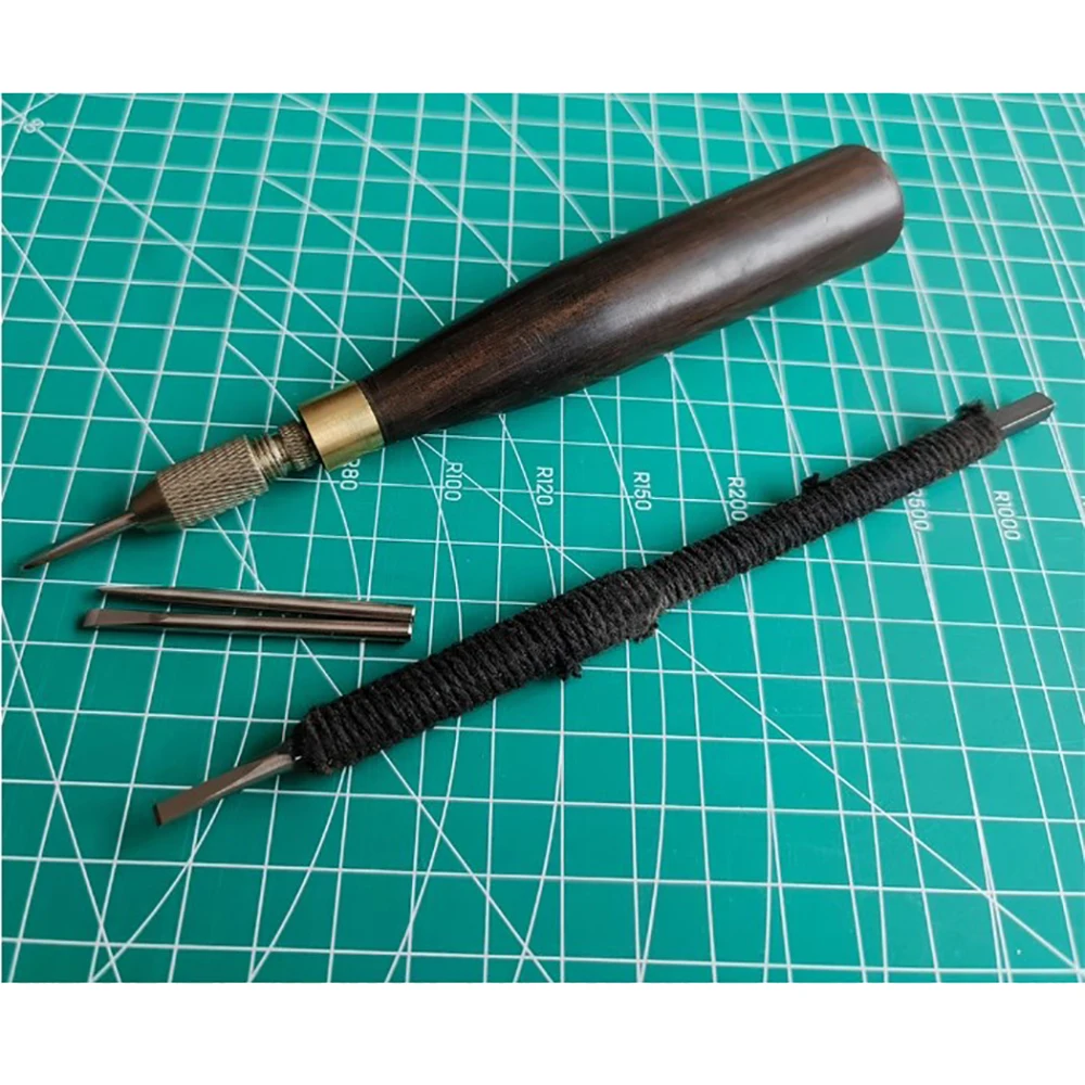 

Alloy White Steel Engraving Tool Set for Metal/Copper Engraving, Chiseling, and Seal Crafting - with Interchangeable Tips