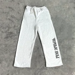 Yao888 kanye joint design slogan grafik druck hose 100% baumwolle streetwear hipHop vintage übergroße y2k lange hose für männer