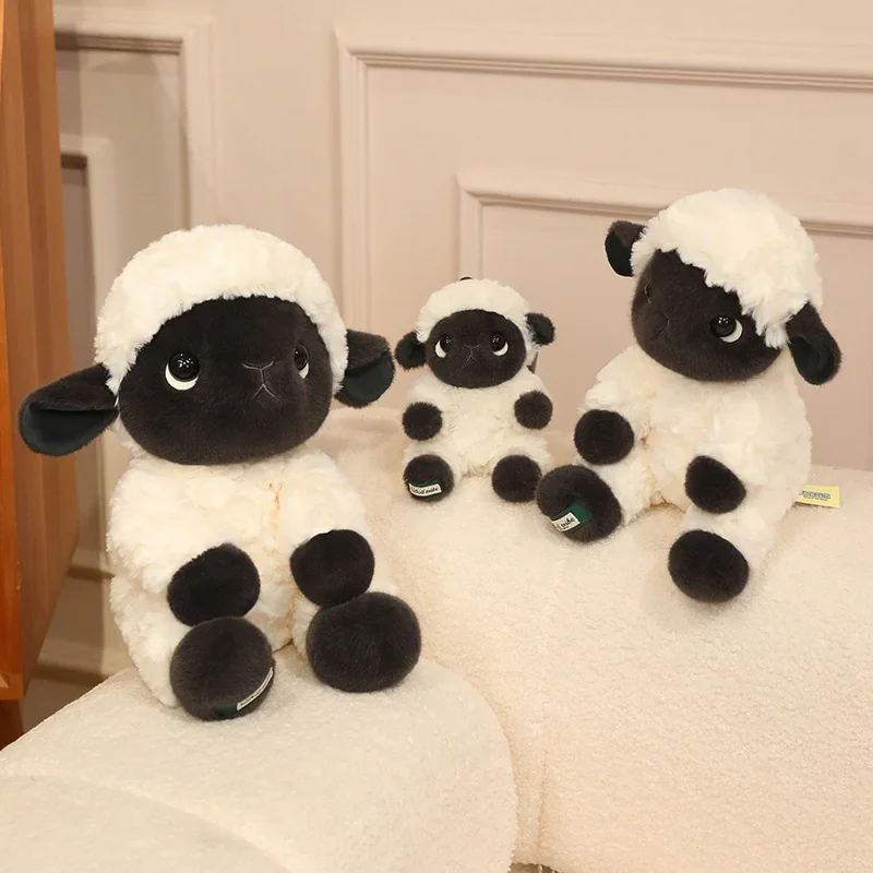 

Kawaii Black Face Sheep Plush Toy Soft Fluffy Stuffed Lamb Doll Cute Sheep Plushie Comfortable Cuddly Doll Birthday Gift