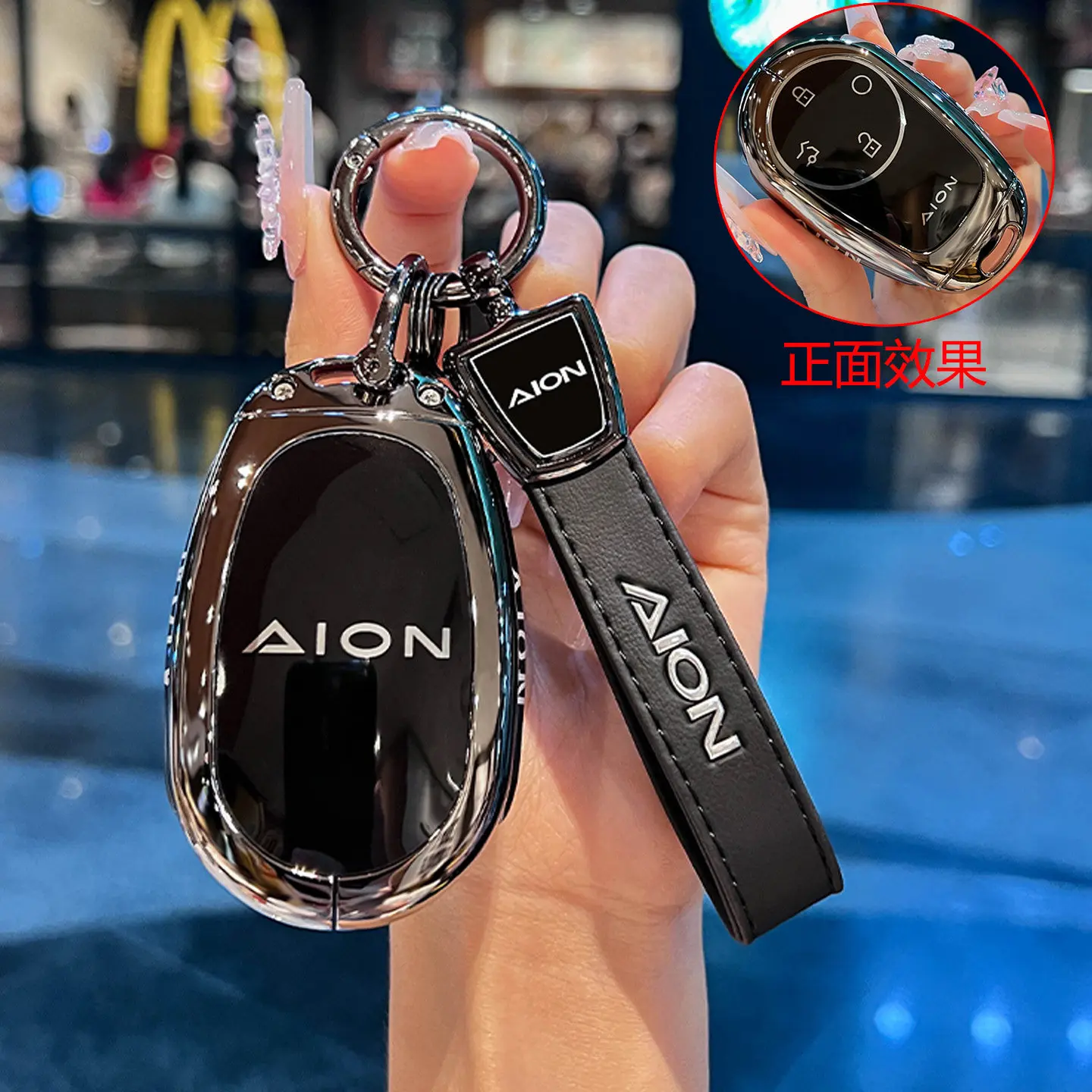 

Zinc Alloy Car Key Case Cover Shell for GAC Aion RT 2026 Keyring Keyless Protection Accessories