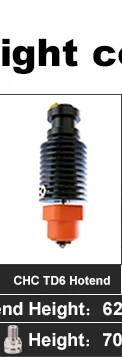 R Trianglelab V6 Volcano Hotend 12V/24V Fernbedienbare Bowen Print J-Head Hotend und Kühlgebläsehalterung für V6 HOTEND für PT100 – Detail 27