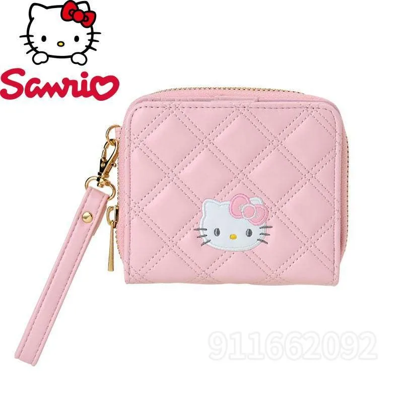  Hello Kitty New Mini Coin Purse Cartoon Cute Short Women's Wallet Multi-card Slot Large Capacity Fashion Women's Wallet