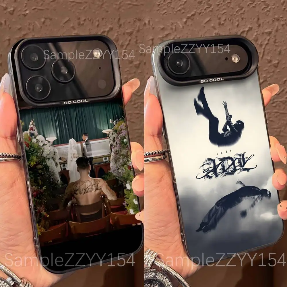

Y-Yeat Rapper A-ADL Phone Case For IPhone 15,16,17,13,14,11,12,Pro,Max,Plus,E,Air,Mini Gray Matte Shockproof IMD Cover