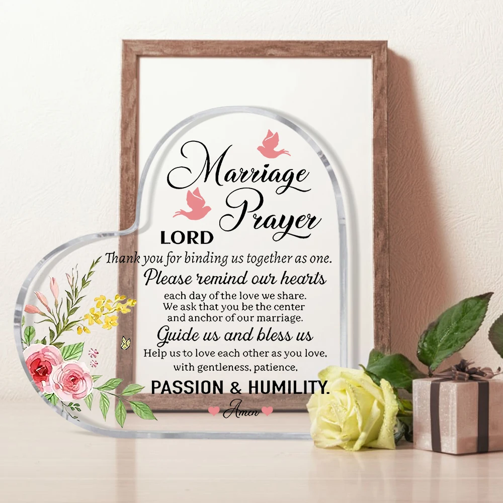 علامة الزفاف، هدية الزفاف الدينية، هدية الزفاف للأزواج حديثًا، اقتباس الصلاة للزوجين، هدية مباركة الزواج