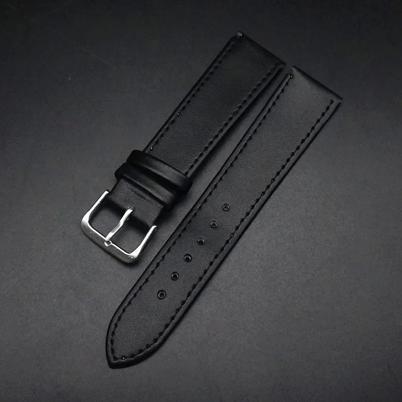 Watch Strap with PU-Leather Strap 12mm 14mm 16mm 18mm 20mm 22mm Suitable for Both Men Women Replace The Watch Strap